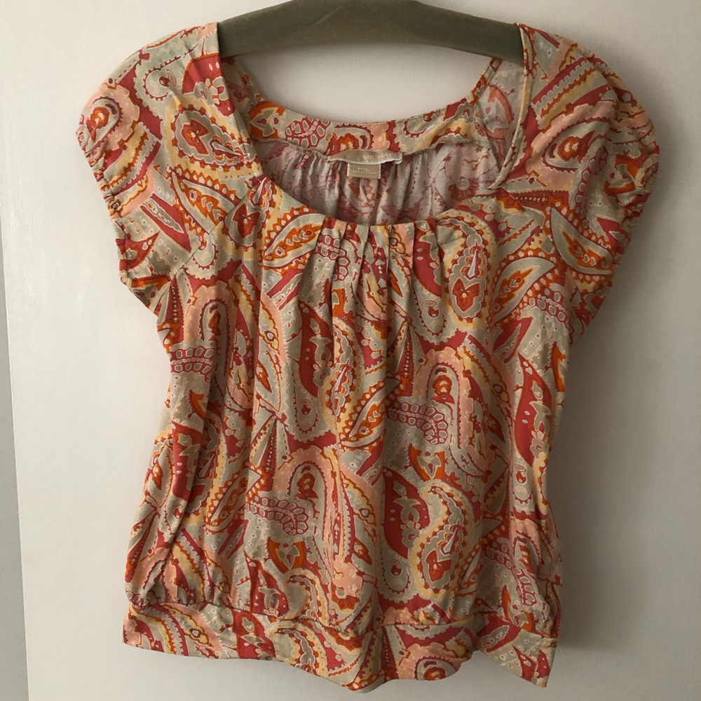 Michael Kors shortsleeved paisley print top
